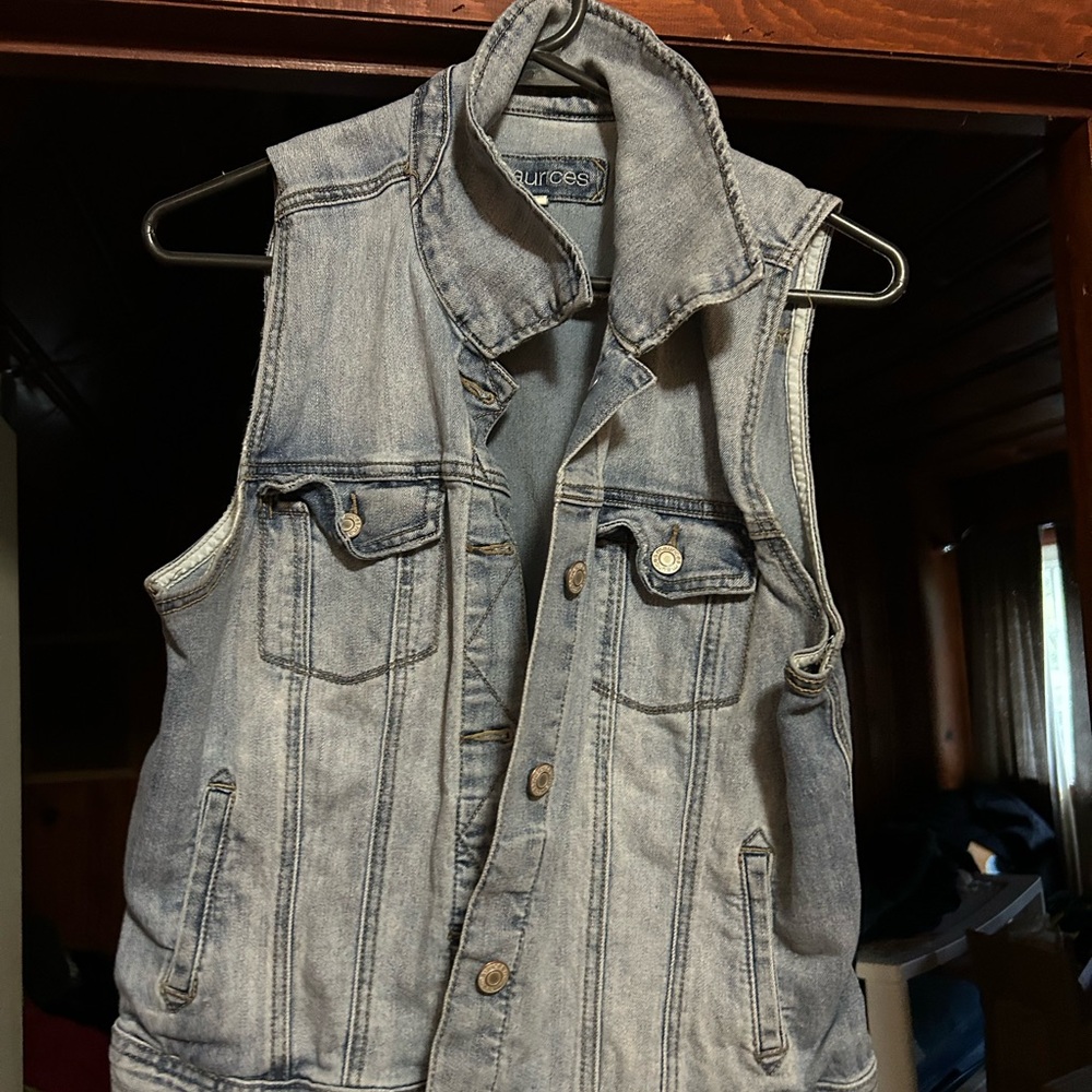 Denim Sleeveless Vest